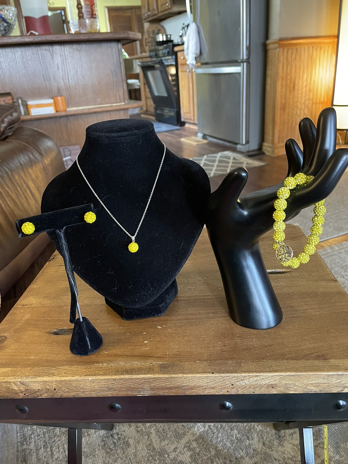 Rustic Cuff Bright Yellow Set sparkly stretch bra… - image 7