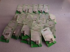Lot of 45x2 RG6 F-Jack Twist on Plug Coaxial Adapter Connectors in retail packs