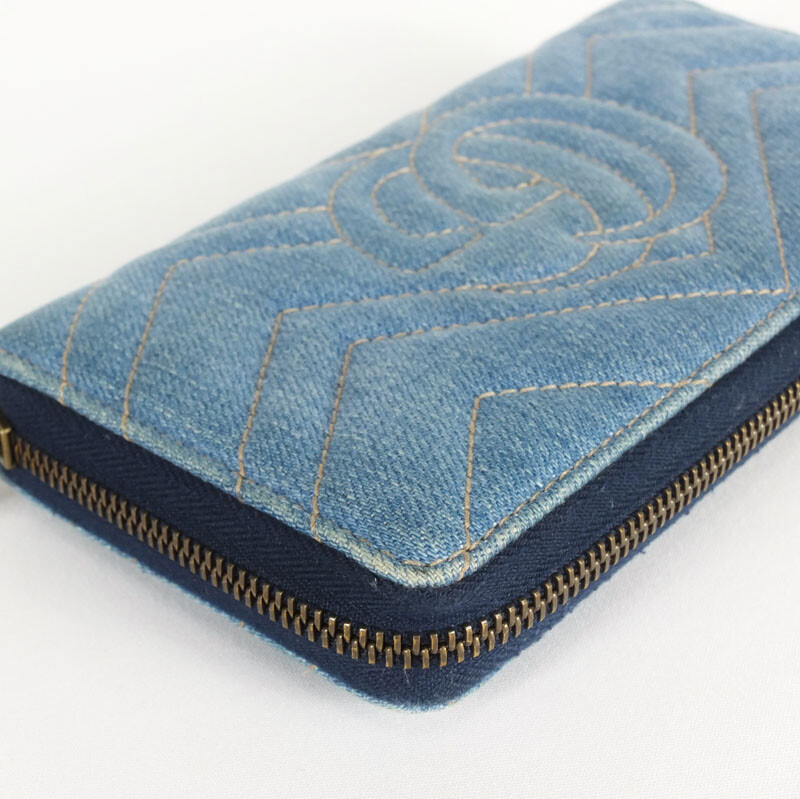 財布 GUCCI ○Gucci Zip Around Wallet 443123 9B54T 4381 Gg Marmont Double G