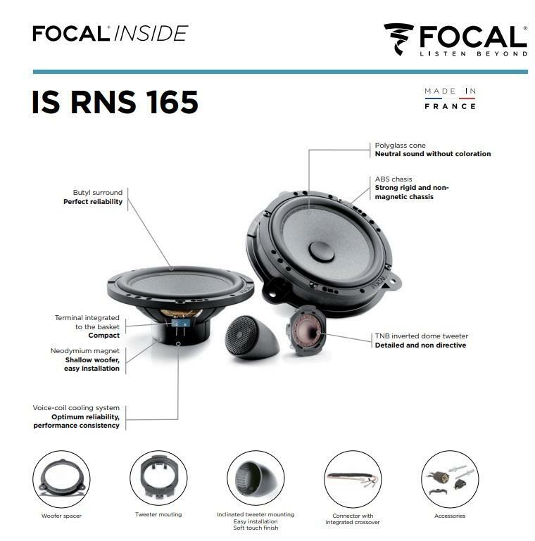 Focal IS RNS165 speaker set Renault Scenic IV from 2016 front