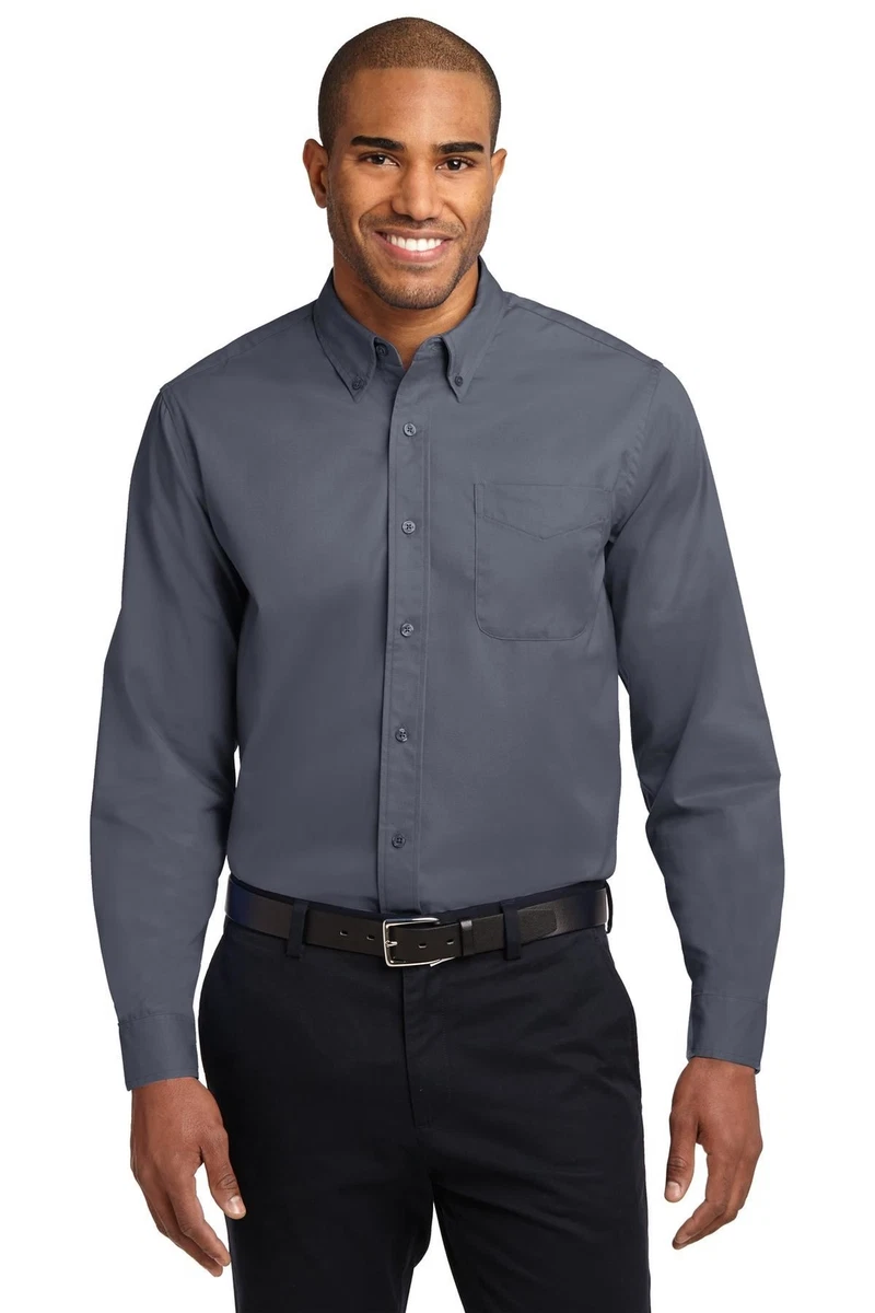 Gray Solid Dress Shirts for Men for sale | eBay
