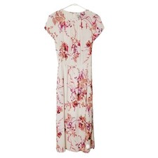 A New Day Cream Floral Dress Small