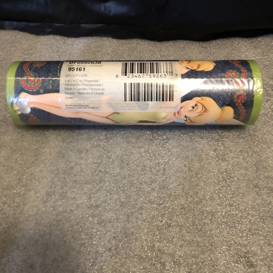 Pegatina de pared prepegada de papel tapiz de hadas Tinker Bell de Disney de 15 pies con borde para niñas Foto 2 de 3