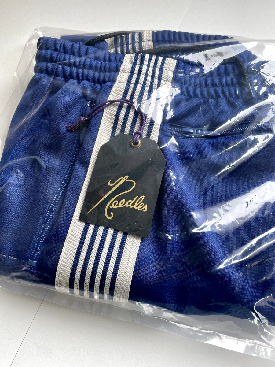 Needles 2024 NARROW TRACK PANT- Poly Smooth -Royal - S -Dead Stock