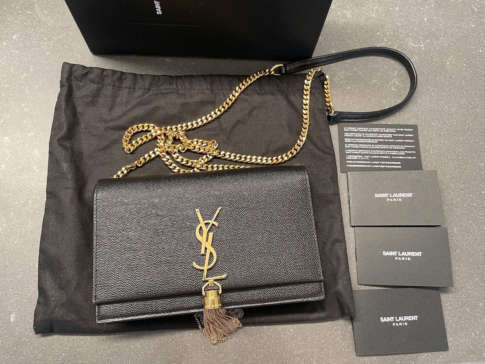 Borsa Saint Laurent Kate WOC con tracolla rimovibile
