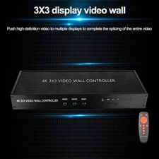 4K 3x3 HDMI TV Splicing Video Processor Multi-screen Wall Controller US Plug