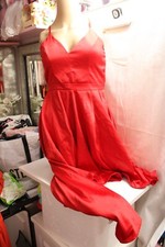 SEQUIN HEARTS Red Satin LaceSexy High Low Racer Spaghetti Strap Prom Dresses 3
