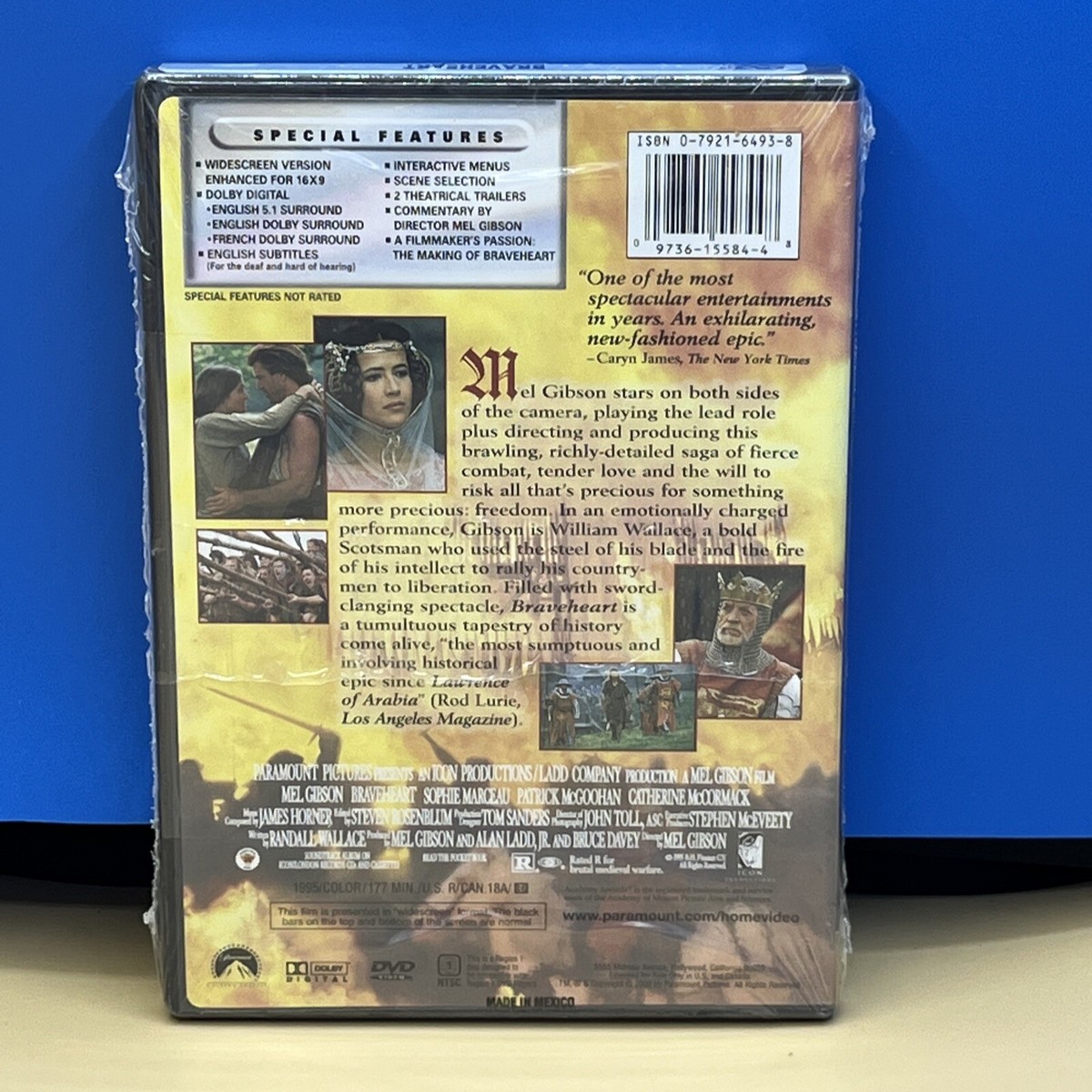 NEW! SEALED! Braveheart [1995] (DVD, 2000, Widescreen) Mel Gibson