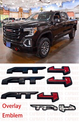Blacked Out GMC AT4 Emblem Tactcal Metal Vanty Lcense Plate w/ 3D Letters | eBay
