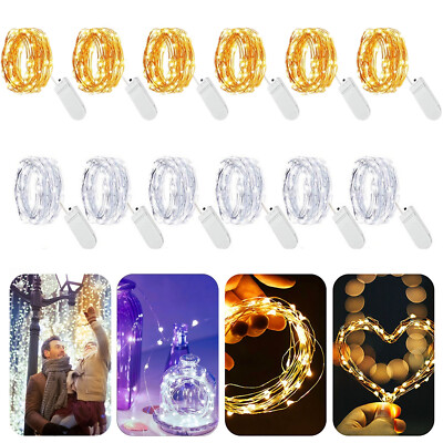 6 Pack Of 7.2ft Fairy String Lights - Battery Powered, 7 Colors, Indoor/Outdoor, IP45