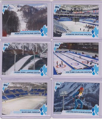 2014 TOPPS OLYMPIC VENUES COMPLETE 11 CARD SET ~ SOCHI WINTER GAMES ~ RUSSIA