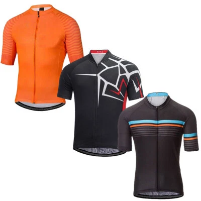 Rennrad Trikot Herren Kurzarm Radtrikot Fahrradtrikot Radshirt Orange Schwarz - Bild 1 von 4
