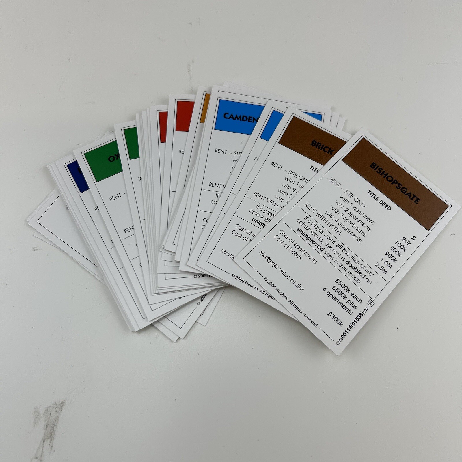 Monopoly Here & Now Electronic Banking 2006 Replacement Parts Property Cards
