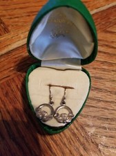 CLADDAGH EARINGS Drop  925 STERLING SILVER Celtic Irish Traditional Love