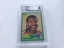 Steve Atwater Signed Autographed 1989 Score Card Broncos Slabbed Beckett BAS b