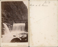 Fetzer, Ragaz, Chute de la Tamina Vintage CDV Albumen Business Card CDV, 