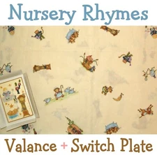 Kidsline Once Upon A Rhyme Nursery Balloon Valance & Switch Plate Mother Goose