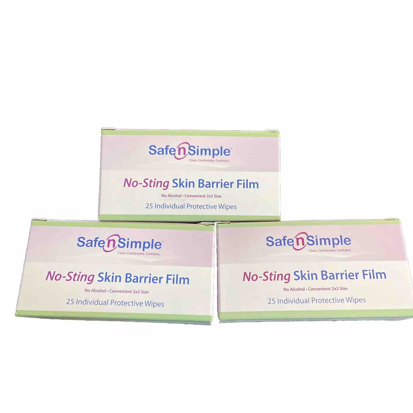 No Sting Skin Barrier Film, New In Box, 75 PCS (3 Boxes 25/box), Brand New