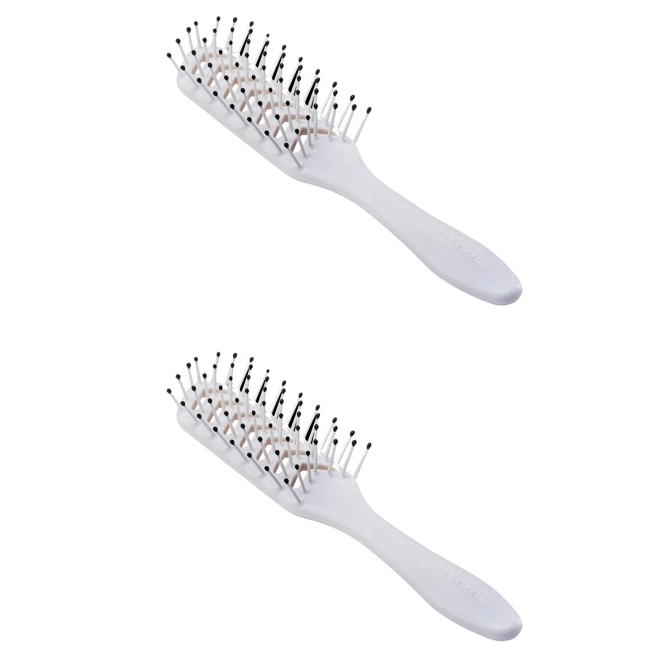 2pz Spazzola a bocchette per capelli Denman Pensilvania D200 bianca - Imagen 1 de 4