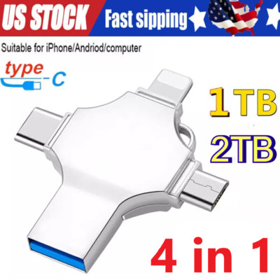 USB 3.0 Flash Drive 128GB Type C Memory Photo Stick for iPhone Android iPad Lot