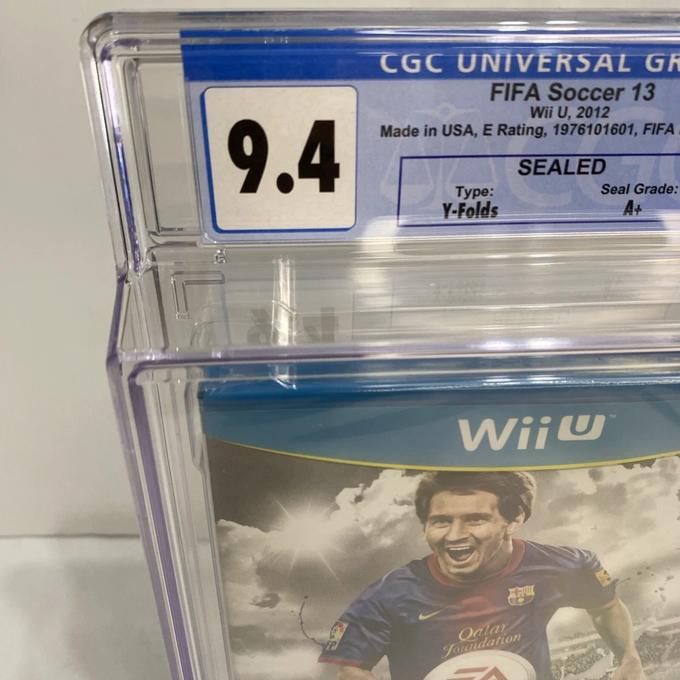 9.4 A+ SEALED FIFA Soccer 13 Lionel Messi Cover CGC (Nintendo NEW Wii U, 2012) - Image 2 of 4