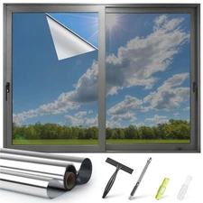 Kromapolis One Way Window Privacy Film Reflective Mirror Home Window Tint, Da...