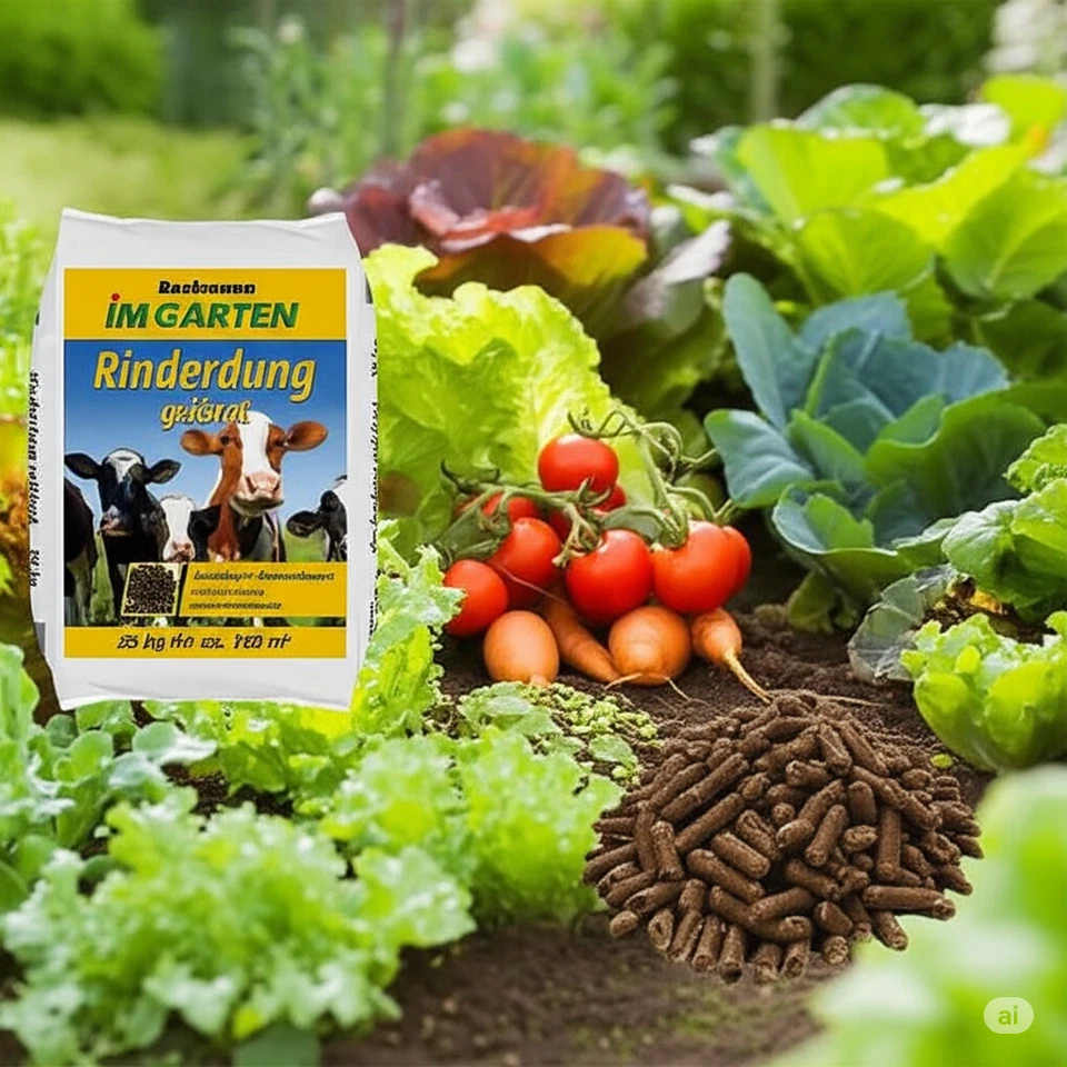 Rinderdung gekörnt 25 Kg BIO Anbau geeignet  - Bild 4 von 4