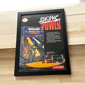 FRAMED Retro 1980&rsquo;s Bionic Commando ad/poster NES Video Game Wall Art Decor