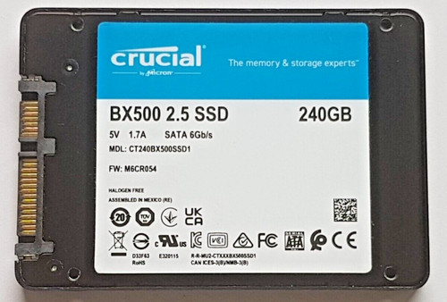 240 GB SATA III Crucial BX500 SSD CT240BX500SSD1 3D-NAND TLC 2,5" Festplatte