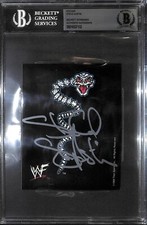 Stone Cold Steve Austin Signed 1999 Artbox WWF Super Size Stickers BAS COA WWE 2