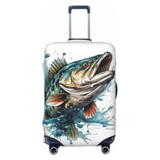 Luggage Cover Washable Elastic Suitcase S fits 18-21 inch Suitcase Fish Splash