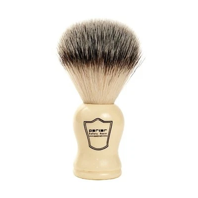 Parker Safety Razor SYNTHETIC Bristle Brush with Drip Stand - Ivory Handle - Image 1 of 3
