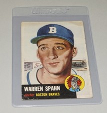 1953 TOPPS BASEBALL #147 WARREN SPAHN BOSTON BRAVES MCCANNENTERPRISES
