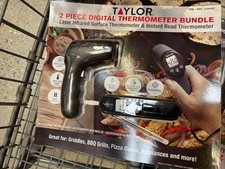 Taylor 2-Piece Digital Thermometer Set Meat Infrared Surface Thermometer 1759383