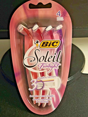 Bic Soleil Shaver Twilight Lavender Scented 4 Razor Pack
