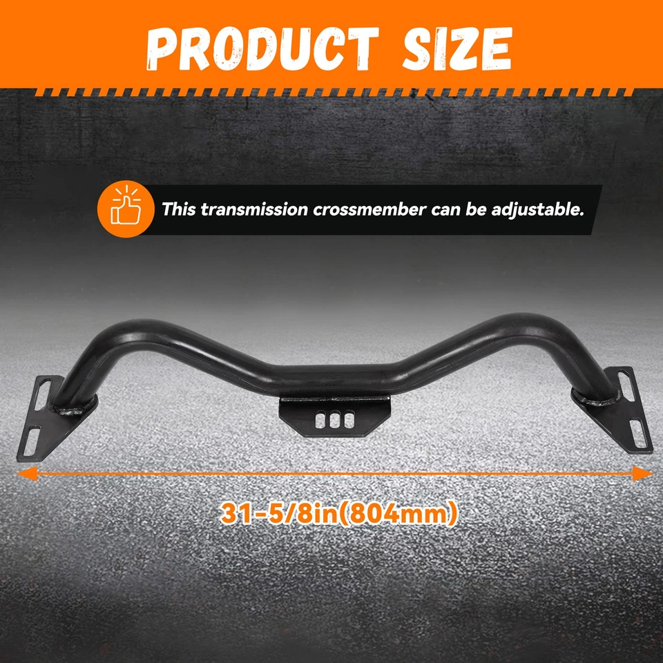 Adjustable Transmission Crossmember Steel For 63-87 Chevy/GMC C10 C20 2WD Trucks - Image 2 of 4