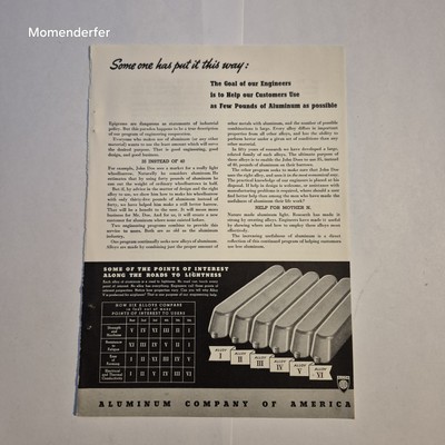 1937 Print Ad Aluminum Company of America  ALCOA ''Someone has put it this way:''