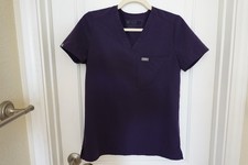 FIGS Catarina Women's Scrubs Top XS Bottom XS Petite - Purple Shadow