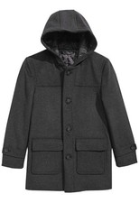 Lauren Ralph Lauren Big Boys Classic Wool Hooded Coat 10R Charcoal - NWT 250