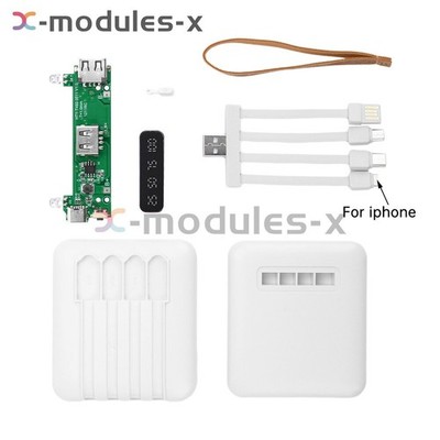 4-wire 3 Cells 18650 Mobile Power Bank Kits Charging + LED Light New *tm