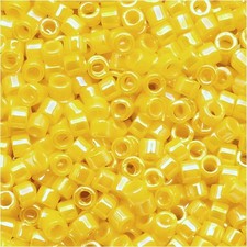 Miyuki Delica Seed Beads Size 11/0 Opaque Canary Yellow AB 7.2 Gram Tube DB1572