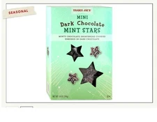 Trader Joe’s Mini Dark Chocolate Mint Stars Cookies 10 oz  - Christmas