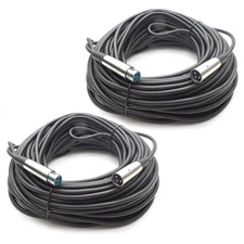 2 Pack 100' DMX Cable XLR 3 Pin 100 Feet-DJ Lighting (SADMX100-2Pack)