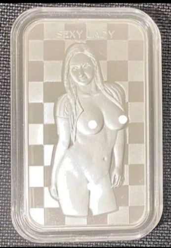 Sexy! Sexy Lady! 1 Oz .999 Fine Silver Art Bar "The Farmers Daughter Sexy Lady"