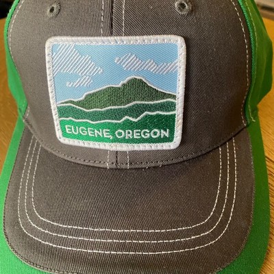 Richardson Baseball Cap Unisex One Size Fits Most Eugene Oregon Patch Green Gray