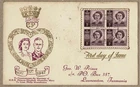 Australia 1947 Geo. Prince FDC Cover Block 4 cd Tasmania