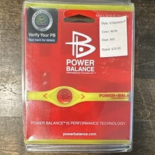 ORIGINAL Power Balance Performance Technology 100 Silicone Wristband Yellow Red