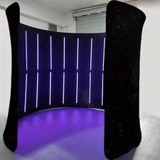 8Ft/10Ft Diameter Round LED 360 Photo Booth Enclosure Backdrop Photo Booth Tent