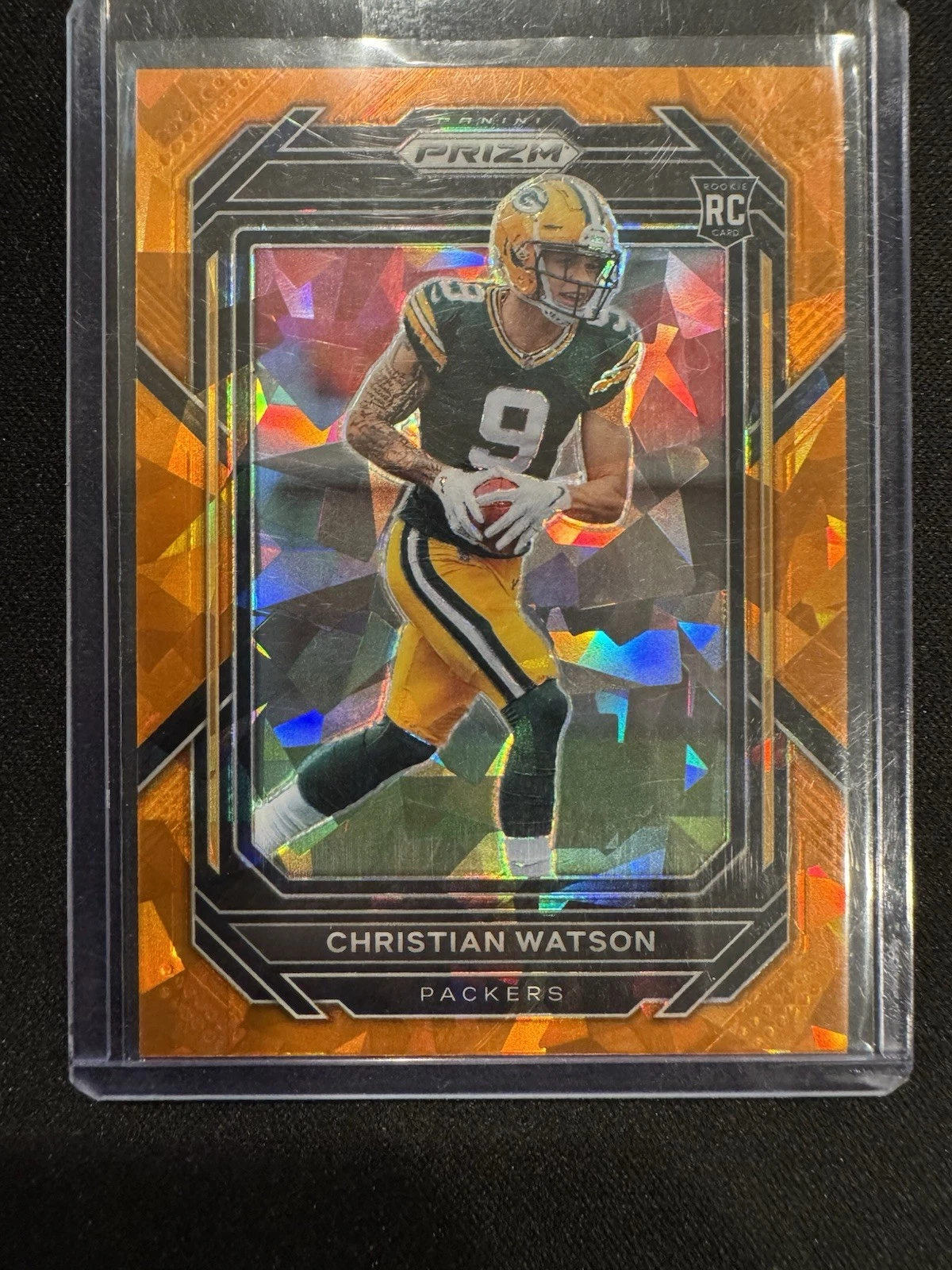 2022 Panini Prizm - Rookies Christian Watson #314 Orange Ice Prizm (RC)