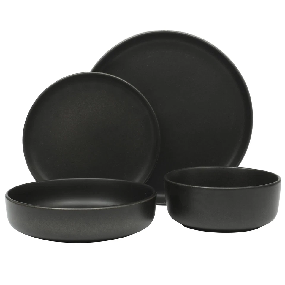 Pasco 16 Piece Service for 4 Plates and Bowls Double Bowl Reactive Glaze Dish... - Image 4 of 4